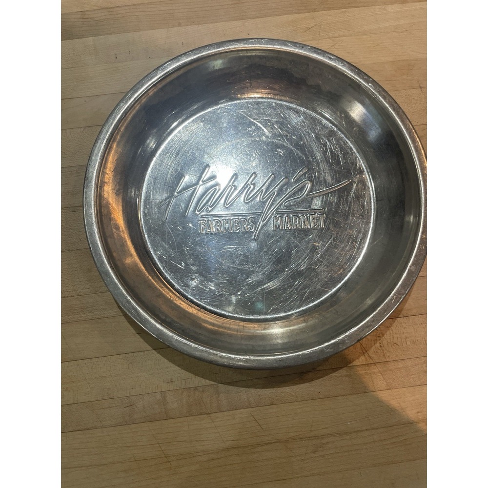 Vintage Harry's Farmers Market Pie Pan 9"x1.5"Inch RoundAluminum /Tin Pie Pan
